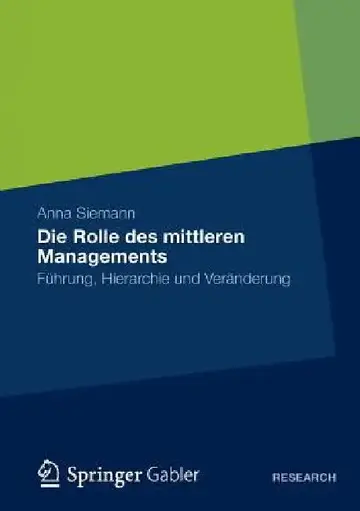Cover of Die Rolle Des Mittleren Managements