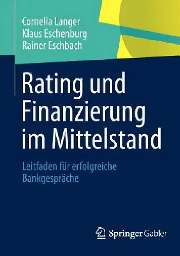 Cover of Rating Und Finanzierung Im Mittelstand