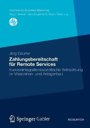 Cover of Zahlungsbereitschaft Für Remote Services