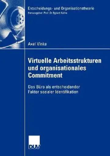 Cover of Virtuelle Arbeitsstrukturen Und Organisationales Commitment