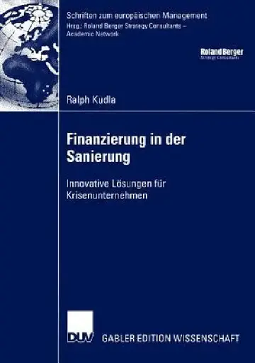 Cover of Finanzierung in Der Sanierung