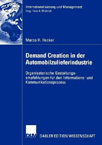 Cover of Demand Creation in Der Automobilzulieferindustrie