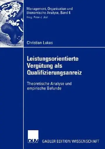 Cover of Leistungsorientierte Vergütung ALS Qualifizierungsanreiz