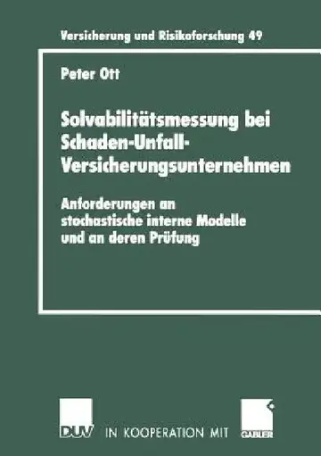 Cover of Solvabilitätsmessung Bei Schaden-Unfall-Versicherungsunternehmen