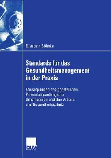 Cover of Standards Für Das Gesundheitsmanagement in Der PRAXIS