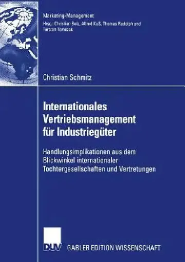Cover of Internationales Vertriebsmanagement Für Industriegüter