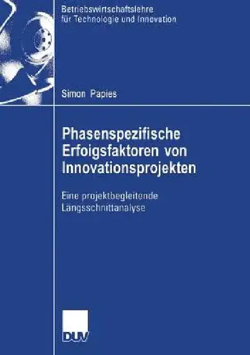 Cover of Phasenspezifische Erfolgsfaktoren Von Innovationsprojekten