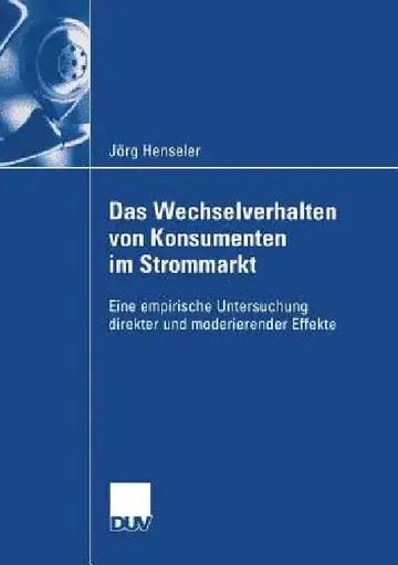 Cover of Das Wechselverhalten Von Konsumenten Im Strommarkt