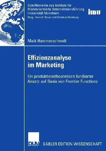 Cover of Effizienzanalyse Im Marketing