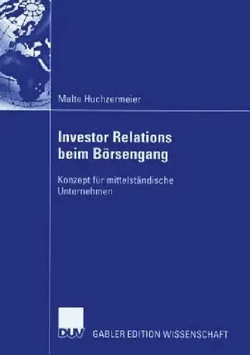 Cover of Investor Relations Beim Börsengang