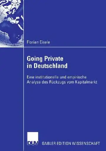 Cover of Going Private in Deutschland