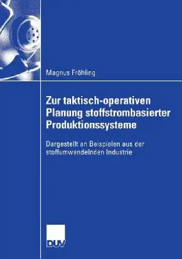 Cover of Zur Taktisch-Operativen Planung Stoffstrombasierter Produktionssysteme