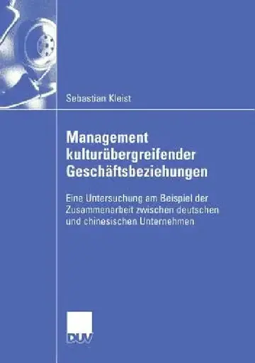 Cover of Management Kulturübergreifender Geschäftsbeziehungen