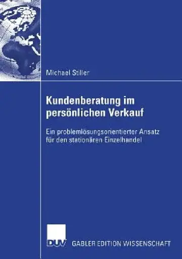 Cover of Kundenberatung Im Persönlichen Verkauf