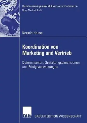 Cover of Koordination Von Marketing Und Vertrieb