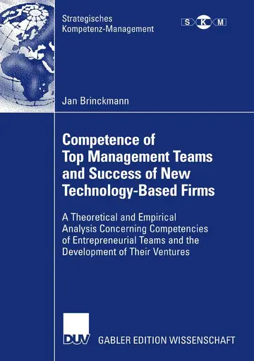 Cover of Competence of Top Management Teams and Success of New Technology-Based Firms