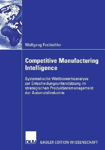 Cover of Competitive Manufacturing Intelligence