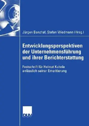 Cover of Entwicklungsperspektiven Der Unternehmensführung Und Ihrer Berichterstattung