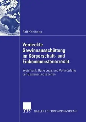 Cover of Verdeckte Gewinnausschüttung Im Körperschaft- Und Einkommensteuerrecht