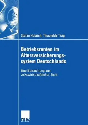 Cover of Betriebsrenten Im Altersversicherungssystem Deutschlands