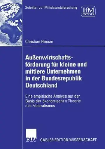 Cover of Außenwirtschaftsförderung Für Kleine Und Mittlere Unternehmen in Der Bundesrepublik Deutschland