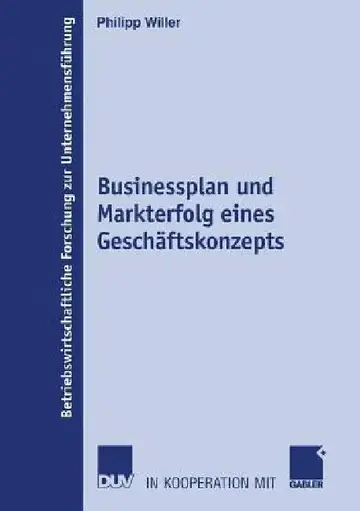 Cover of Businessplan Und Markterfolg Eines Geschäftskonzepts