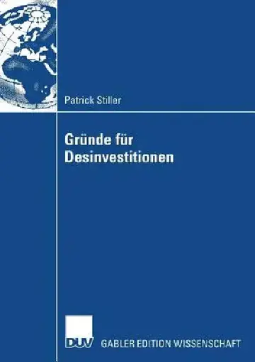 Cover of Gründe Für Desinvestitionen