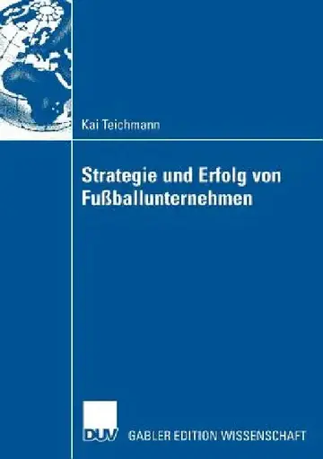 Cover of Strategie Und Erfolg Von Fußballunternehmen