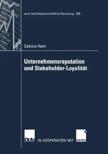 Cover of Unternehmensreputation Und Stakeholder-Loyalität