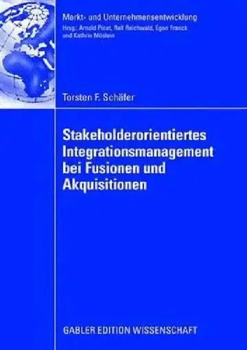 Cover of Stakeholderorientiertes Integrationsmanagement Bei Fusionen Und Akquisitionen