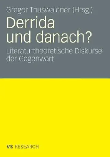 Cover of Derrida Und Danach?