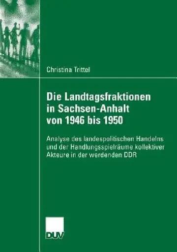 Cover of Die Landtagsfraktionen in Sachsen-Anhalt Von 1946 Bis 1950