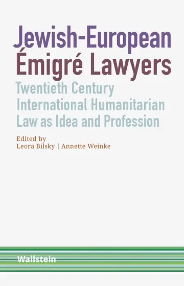 Cover of Jewish-European Émigré Lawyers