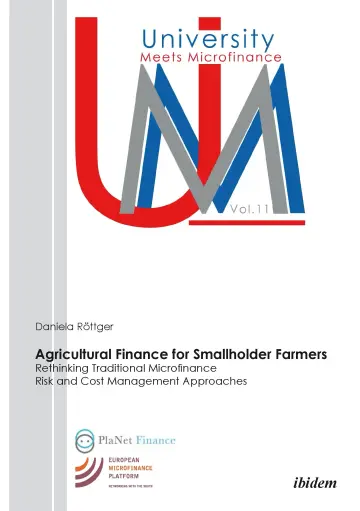 Cover of Agricultural Finance for Smallholder Farmers