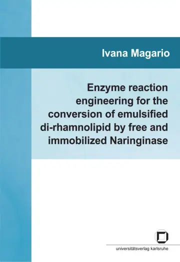 Cover of Enzyme reaction engineering for the conversion of emulsifed di-rhamnolipid by free and immobilized Naringinase