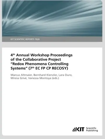 Cover of 4th Annual Workshop Proceedings of the Collaborative Project "Redox Phenomena Controlling Systems" (7th EC FP CP RECOSY)