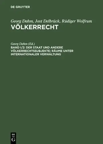 Cover of Der Staat Und Andere Volkerrechtssubjekte; Raume Unter Internationaler Verwaltung