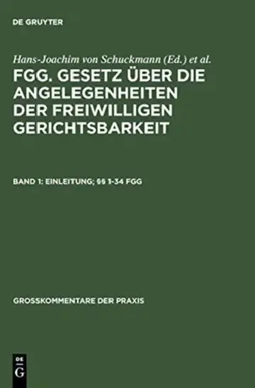 Cover of Einleitung; 1-34 Fgg