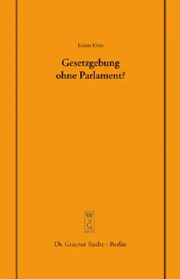 Cover of Gesetzgebung ohne Parlament?