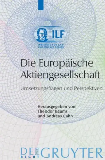 Cover of Die Europäische Aktiengesellschaft