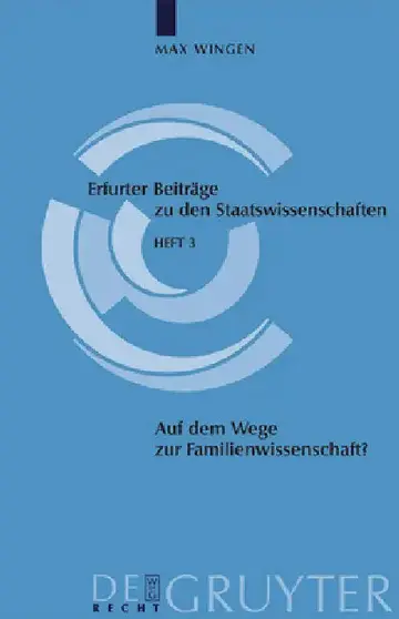 Cover of Auf Dem Wege Zur Familienwissenschaft?