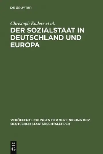 Cover of Der Sozialstaat in Deutschland und Europa