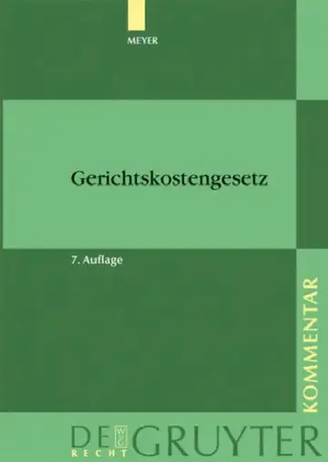 Cover of Gerichtskostengesetz