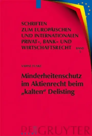 Cover of Minderheitenschutz im Aktienrecht beim "kalten" Delisting