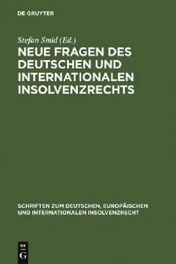 Cover of Neue Fragen Des Deutschen Und Internationalen Insolvenzrechts