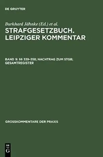Cover of 339-358; Nachtrag Zum Stgb; Gesamtregister