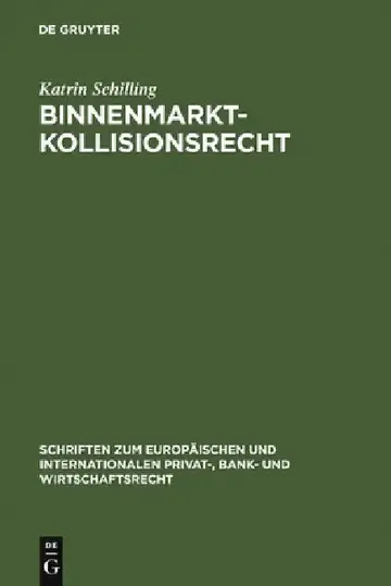 Cover of Binnenmarktkollisionsrecht
