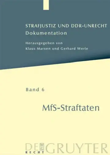 Cover of MfS-Straftaten