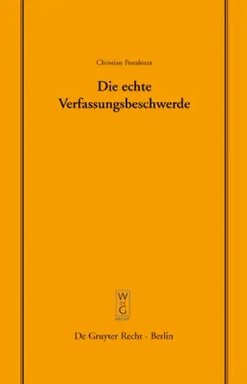 Cover of Die Echte Verfassungsbeschwerde