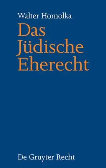 Cover of Das Judische Eherecht